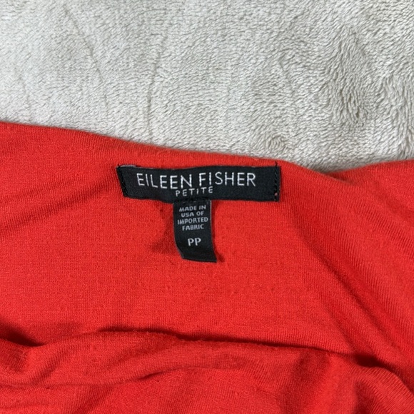 Eileen Fisher Womens Orange Coral Asymmetrical Hem Sleeveless Dress Sz PP 0-2 - Picture 11 of 13